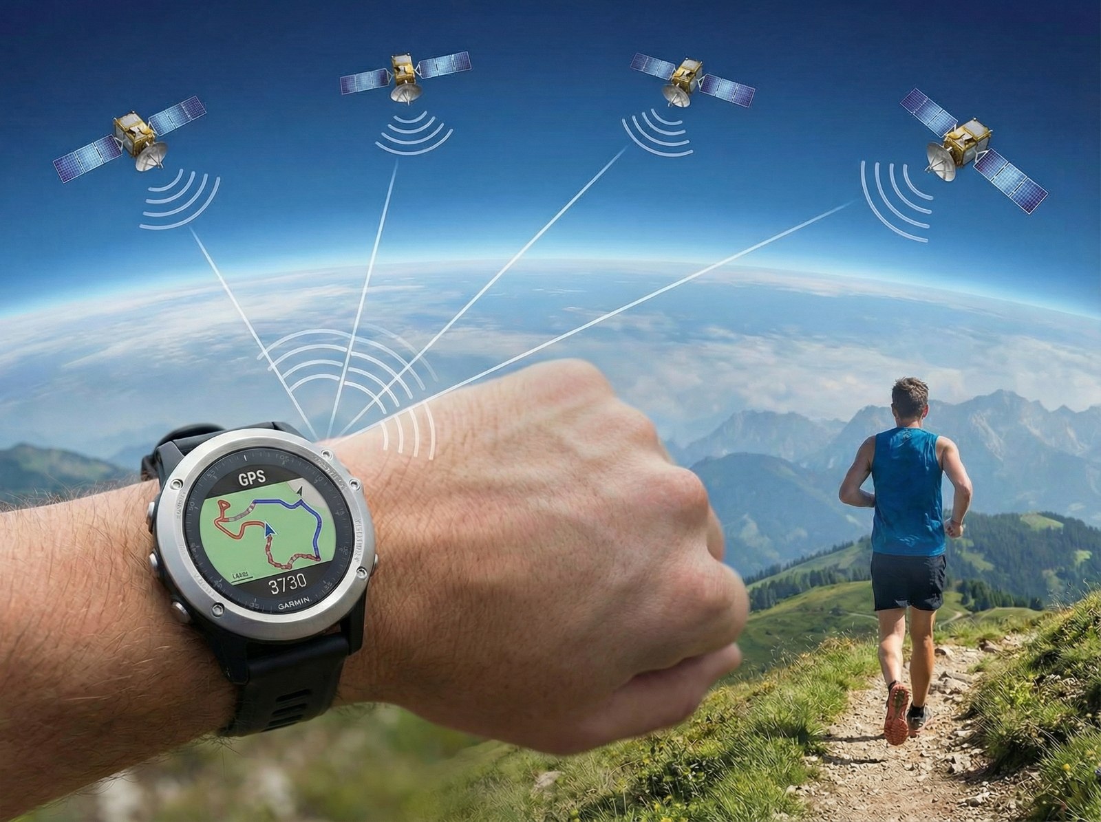 Titelbild zum Artikel «GPS-Tracking mit Sportuhren und Smartphones – Technik, Genauigkeit und Tipps»