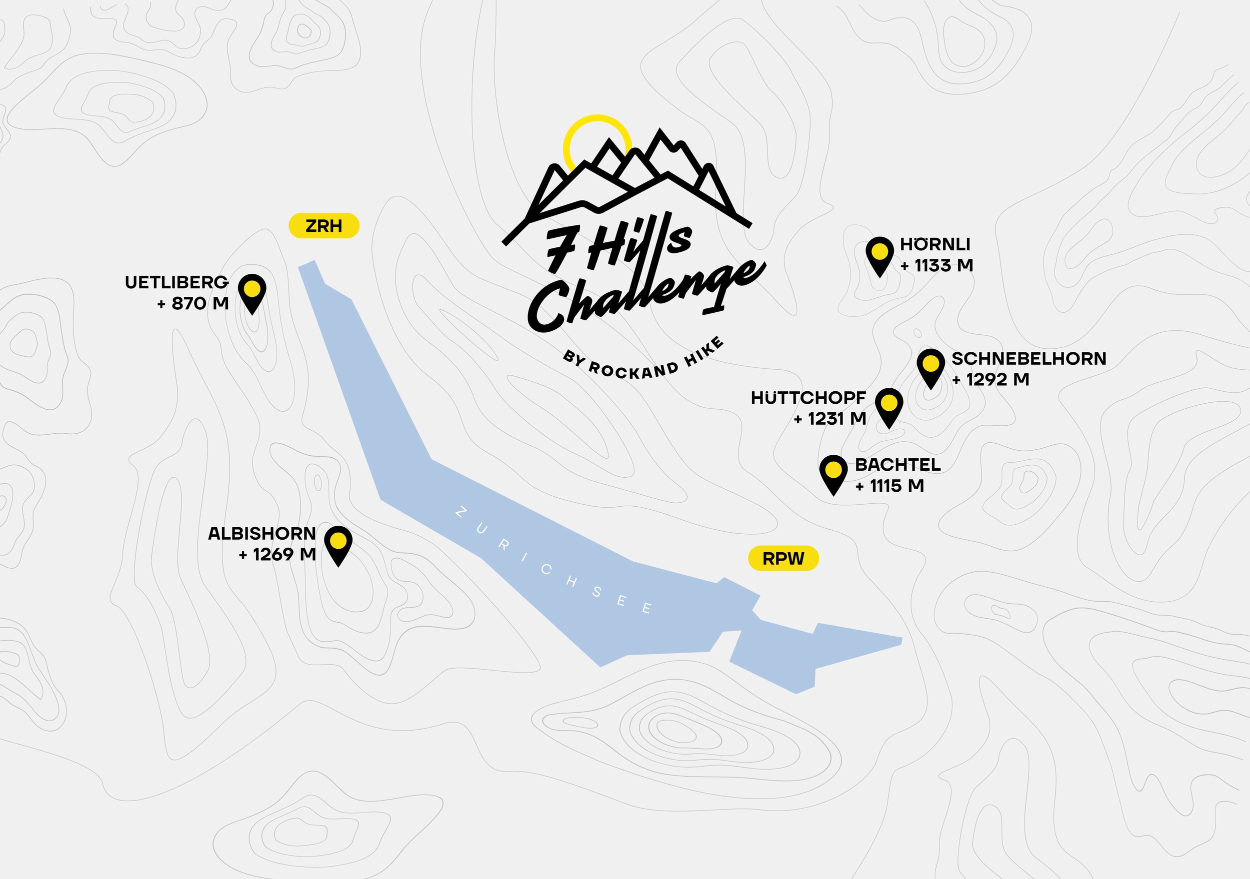 Blick über Zürich bei der 7 Hills Challenge